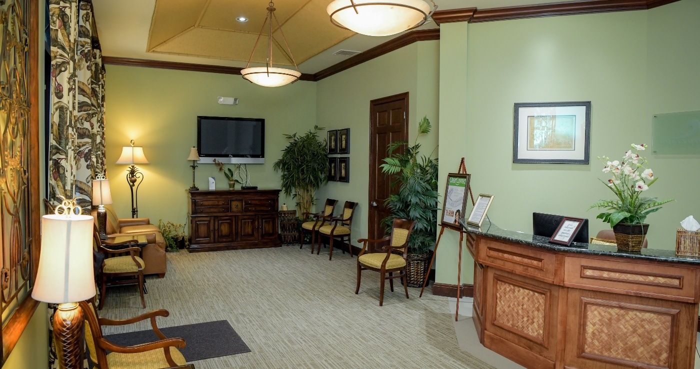 Reception area in dental office in Vero Beach Florida