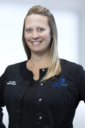 Dental office manager treatment coordinator and dental hygienist Erin Haynes
